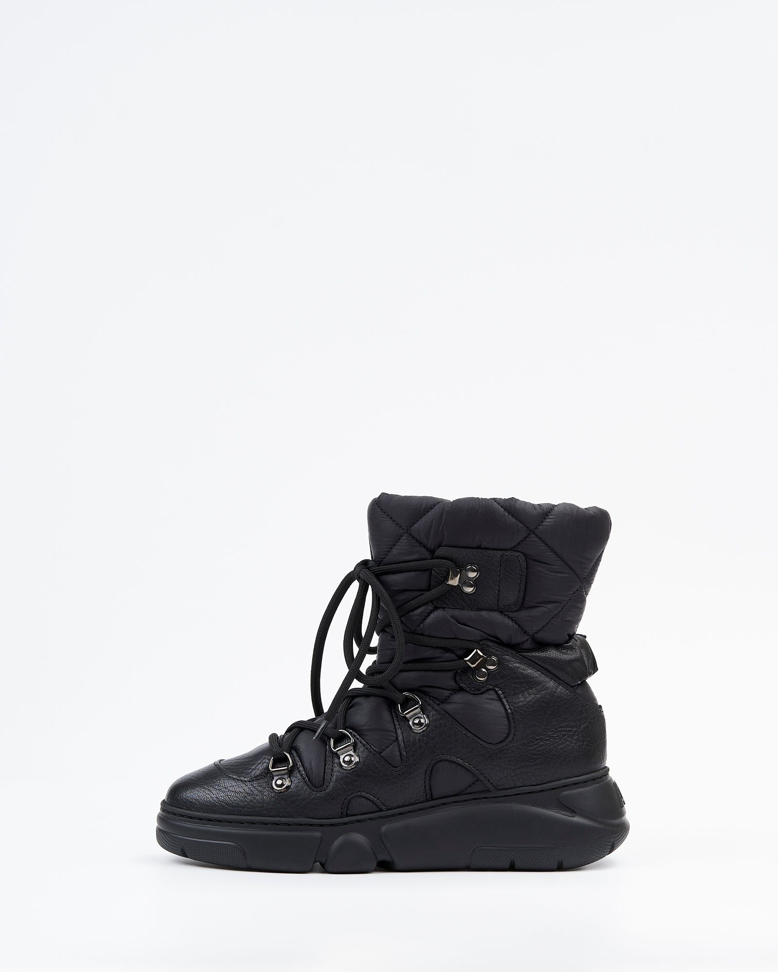 AGL Черные кожаные ботинки - AGW0230012 - marais